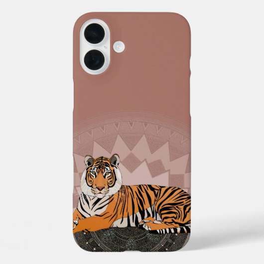 bengaalse tijger mandala koperroos Case-Mate iPhone case (Achterkant)