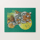 Bengaalse Tijger Met Baby Legpuzzel (Horizontaal)