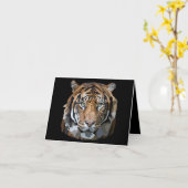 Bengaalse tijger met de hand getekende digitale ku kaart (Gele Bloem)