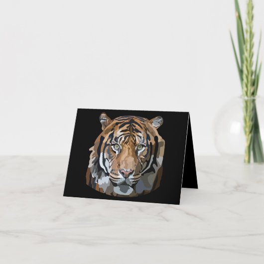 Bengaalse tijger met de hand getekende digitale ku kaart (Voorkant)