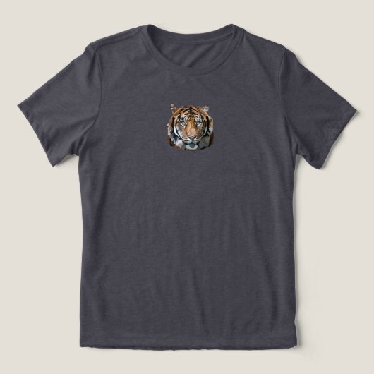Bengaalse tijger met de hand getekende digitale ku Tri-Blend shirt (Design voorkant)