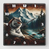 Bengaalse tijger ontspannen in de buurt van Mounta Vierkante Klok (Voorkant)