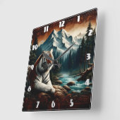 Bengaalse tijger ontspannen in de buurt van Mounta Vierkante Klok (Hoek)