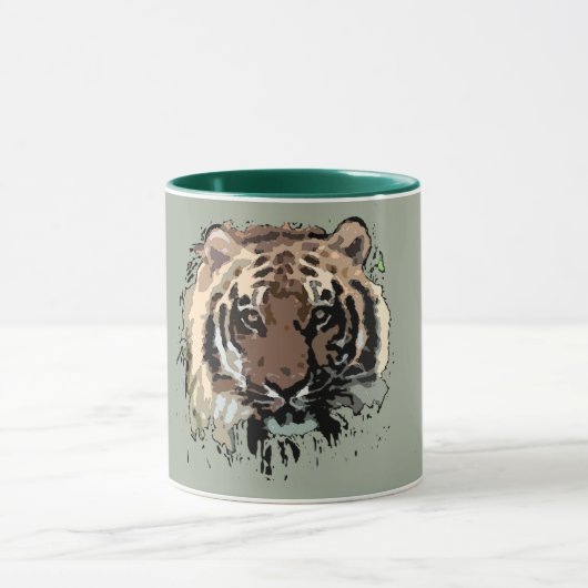 Bengaalse tijger ontwerp leuke cadeau ideeën koffi mok (Midden)