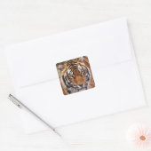 Bengaalse Tijger, Panthera tigris Vierkante Sticker (Envelop)