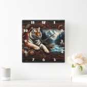 Bengaalse tijger rust in de buurt van Mountain Str Vierkante Klok (Huis)