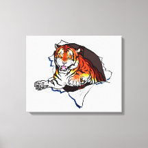 Bengaalse tijger springt eruit!