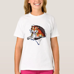 Bengaalse tijger springt eruit! t-shirt