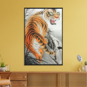 Bengaalse tijger verpakt canvas (Insitu (Woonkamer))