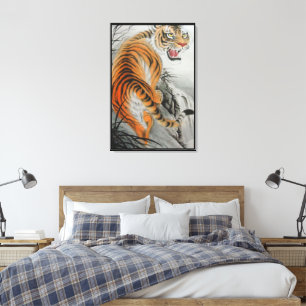 Bengaalse tijger verpakt canvas afdruk