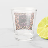 Bengaalse tijgerafdrukken shot glas (Achterkant)