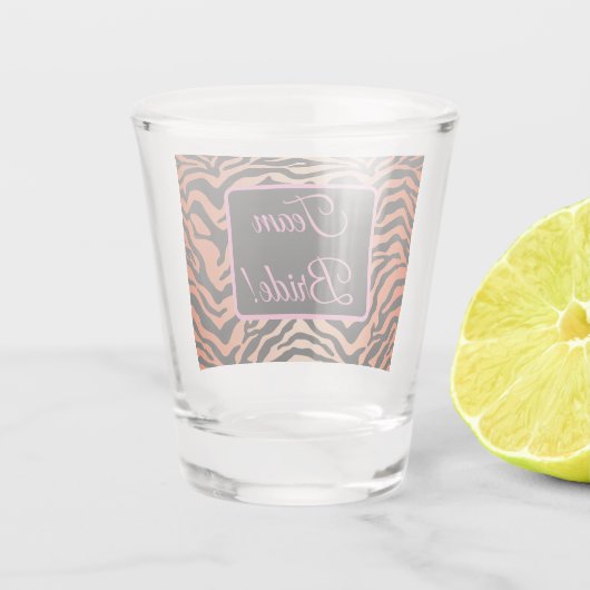 Bengaalse tijgerafdrukken shot glas (Achterkant)