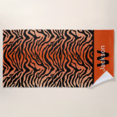 Bengaalse tijgerafdrukken strandlaken (Voorkant)