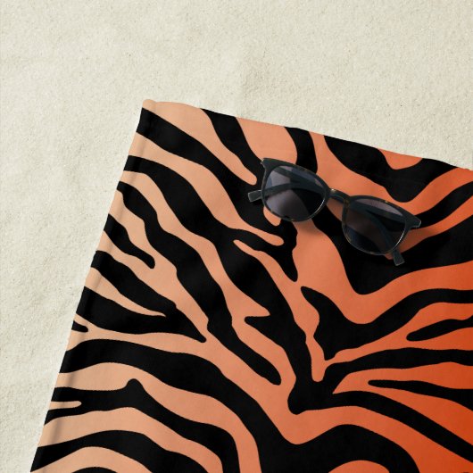 Bengaalse tijgerafdrukken strandlaken (In situ)