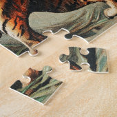  Bengaalse tijgerillustratie oud Antiek Legpuzzel (Zijkant)