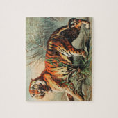  Bengaalse tijgerillustratie oud Antiek Legpuzzel (Verticaal)