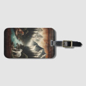 Bengaalse tijgers in een bergvallei bagagelabel (Voorkant (horizontaal))