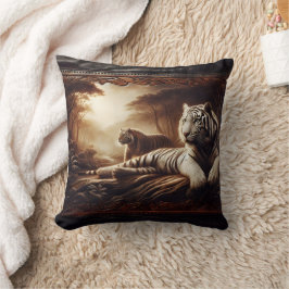 Bengaalse tijgers in een weelderig bos bij zonsond kussen