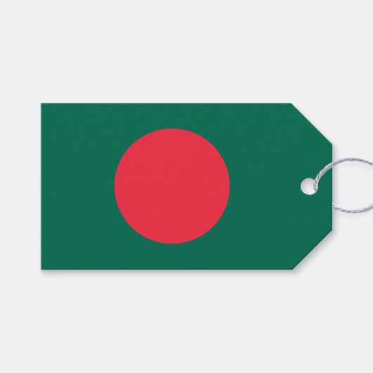 Bengaalse Vlag (Bangladesh) Cadeaulabel (Voorkant (Horizontaal))