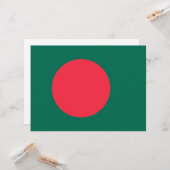 Bengaalse Vlag (Bangladesh) Kaart (Voorkant / Achterkant in situ)