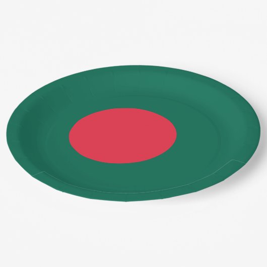 Bengaalse Vlag (Bangladesh) Papieren Bordje (Gekanteld)