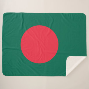 Bengaalse Vlag (Bangladesh) Sherpa Deken