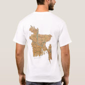 Bengaalse vlag en landkaart t-shirt (Achterkant)
