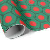 Bengaalse vlag Honeycomb Wrapping Paper Cadeaupapier (Rol Hoek)