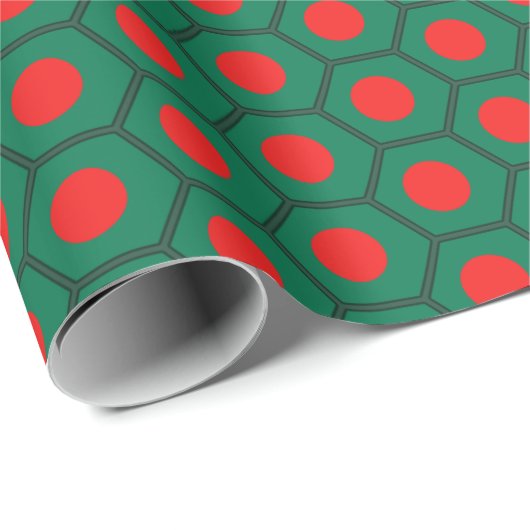 Bengaalse vlag Honeycomb Wrapping Paper Cadeaupapier (Rol Hoek)
