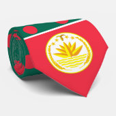 Bengaalse vlag & nationaal embleem, Bangladesh Stropdas (Opgerold)