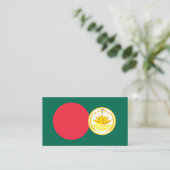 Bengaalse vlag & nationaal embleem, Bangladesh Visitekaartje (Staand voorkant)