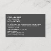 Bengaalse vlag, vlag van Bangladesh Visitekaartje (Achterkant)