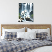 Bengaalse witte tijger in Natuur Canvas Afdruk (Insitu (Slaapkamer))