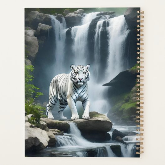 Bengaalse witte tijger in Natuur Planner (Achterkant)