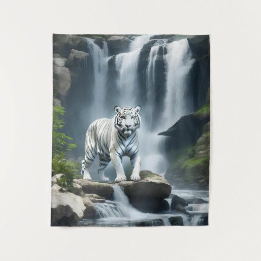 Bengaalse witte tijger in Natuur Wandkleed (Voorkant)