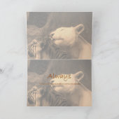 Bengaalse Witte Tijger Liefde Verjaardag Jubileum  Kaart (Binnen)