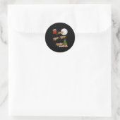 Bengaarse Tijger Kerstman Sleigh Vliegend Grappig  Ronde Sticker (Tas)