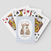 Bengal Cat Couple Wedding Favor Pokerkaarten (Achterkant)