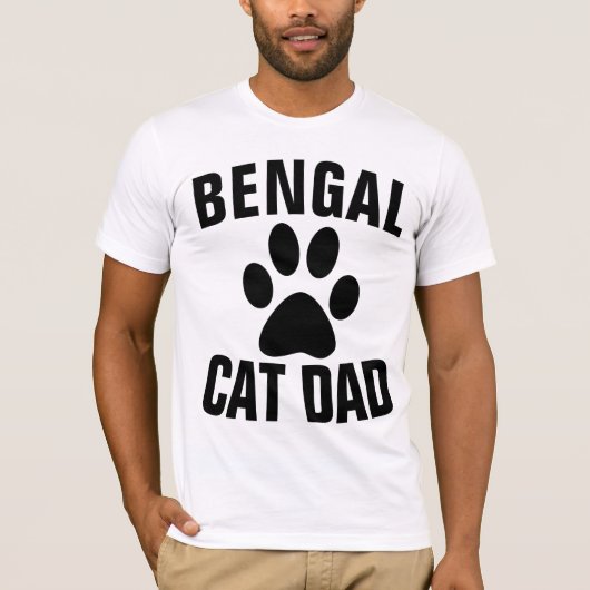 BENGAL CAT DAD T-shirts (Voorkant)