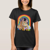 Bengal Cat Easter Eggs Bunny Rabbit T-shirt (Voorkant)