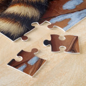 Bengal Cat Fireplace with Christmas Lights Legpuzzel (Zijkant)