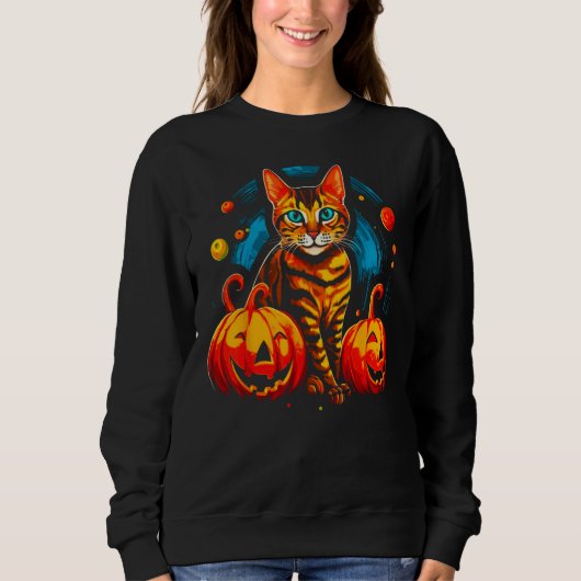 Bengal Cat Halloween Trui (Voorkant)