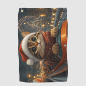 Bengal Cat Roller Onderzetter Kerst Golfhanddoek (Voorkant)