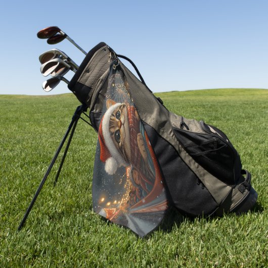 Bengal Cat Roller Onderzetter Kerst Golfhanddoek (Groen)