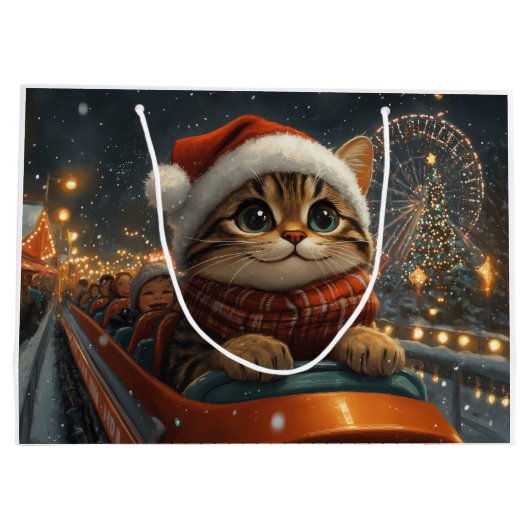 Bengal Cat Roller Onderzetter Kerst Groot Cadeauzakje (Achterkant)