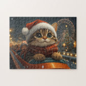 Bengal Cat Roller Onderzetter Kerst Legpuzzel (Horizontaal)