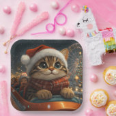 Bengal Cat Roller Onderzetter Kerst Papieren Bordje (Feest)