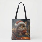 Bengal Cat Roller Onderzetter Kerst Tote Bag (Voorkant)