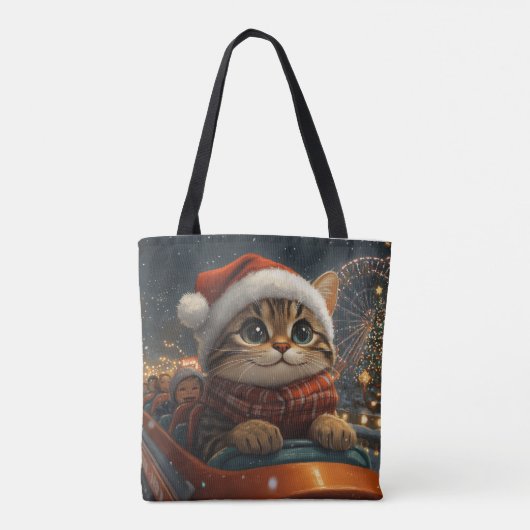 Bengal Cat Roller Onderzetter Kerst Tote Bag (Achterkant)