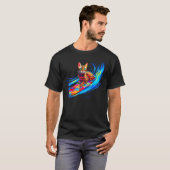 Bengal Cat Surfing T-shirt (Voorkant volledig)